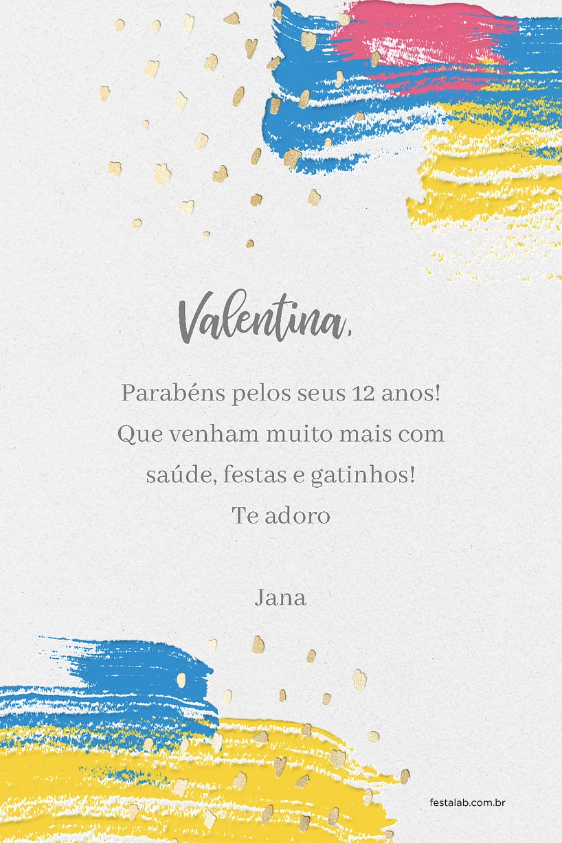 Crie seu Cartão de Aniversário Adulto - Tinta com a Festalab