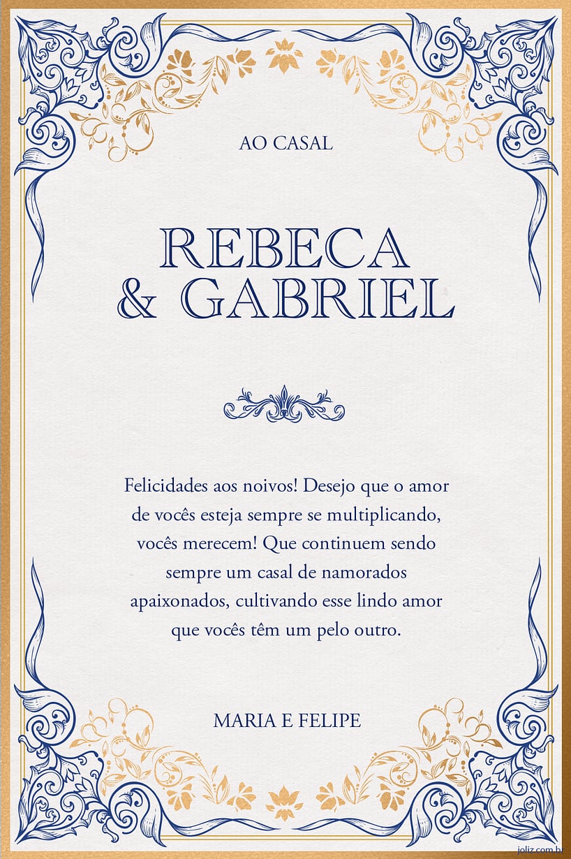 Crie seu Cartão de Casamento - Arabescos com a Festalab