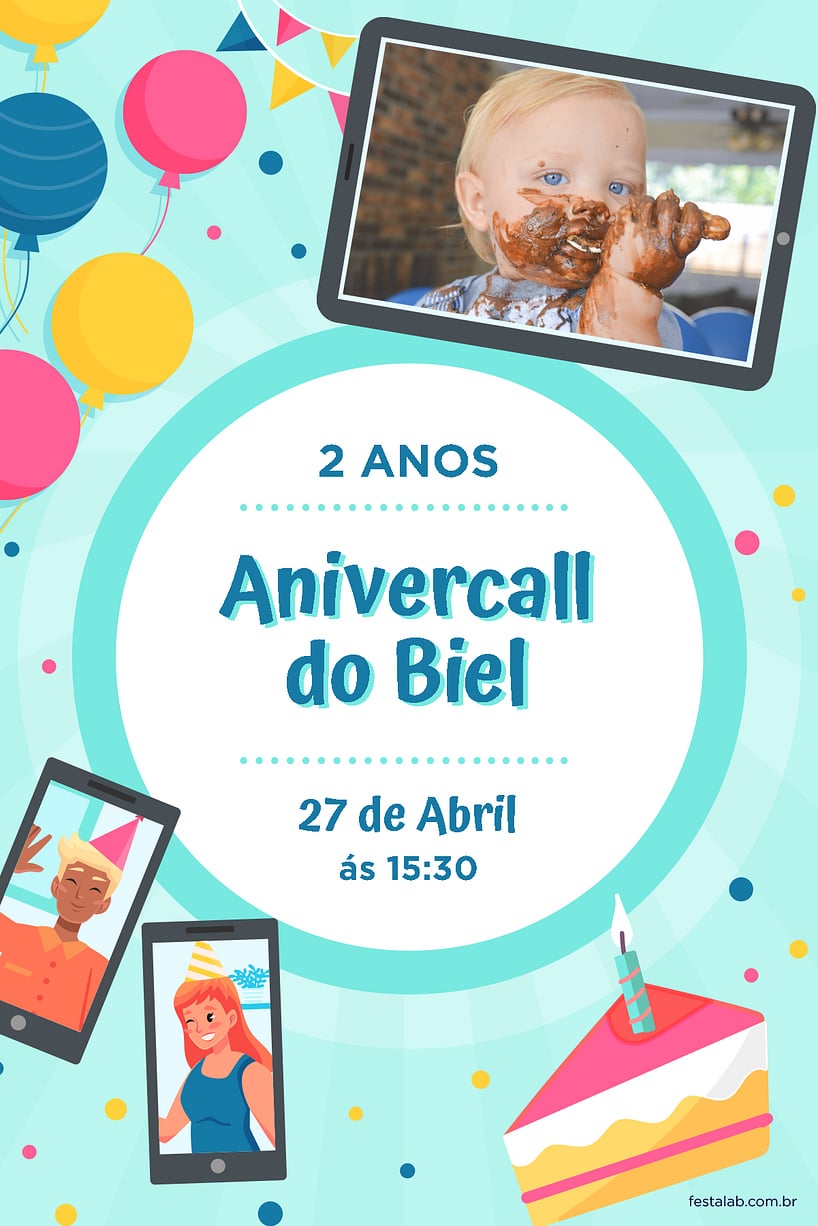 Criar convite de aniversário - anivercall| FestaLab